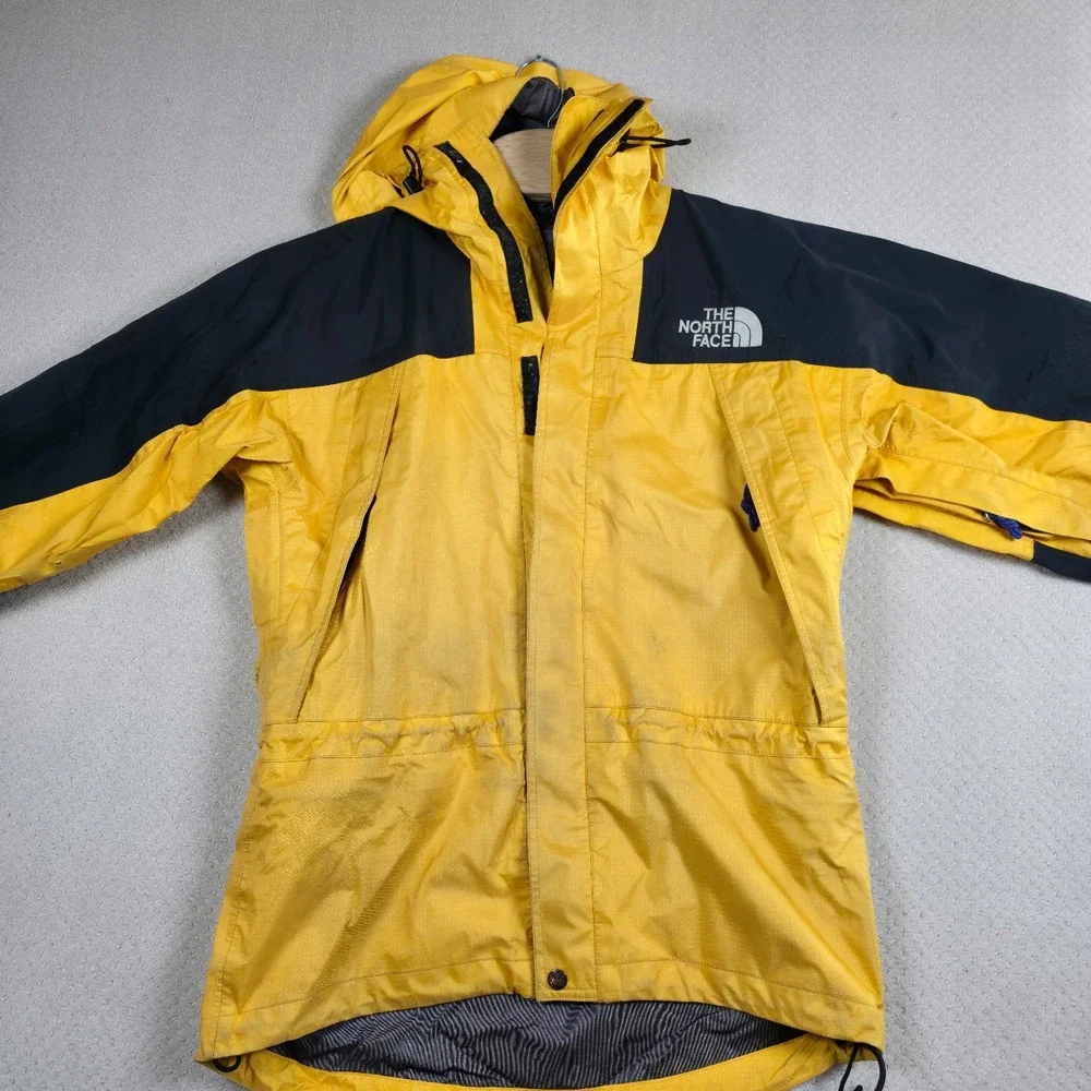 The North Face Goretex Jacket Size Small Yellow Black‎ Vintage Outdoors Gorpcore